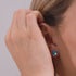 Blue Nebula | .925 Sterling Silver | Galaxy Glass Stud Earrings